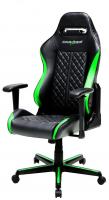 Компьютерное кресло DXRacer Drifting OH/DH73 игровое, обивка: искусственная кожа, цвет: черный/зеленый