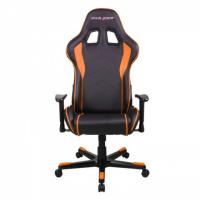 Компьютерное кресло DXRacer Formula OH/FE08 игровое, обивка: искусственная кожа, цвет: черный/оранжевый